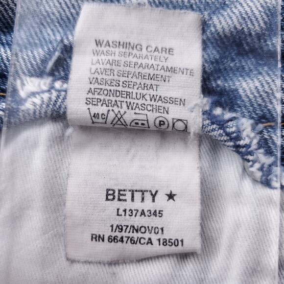 Pepe Betty Jeans Women 7 Blue High Rise Slim Retro Grunge Classic 90s Inspired - Picture 13 of 16